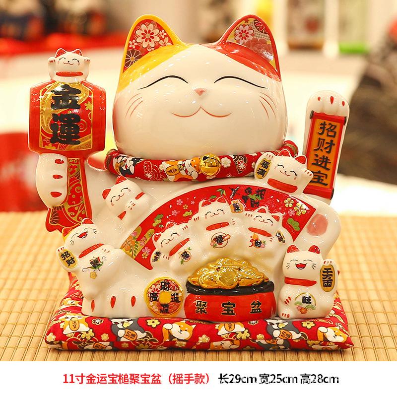 Fortune cat decoration business is booming large automatic hand reception home living room decoration rich cat gifts