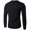 Mens Solid Color V Neck Long Sleeve Casual Knit Cardigan Sweater