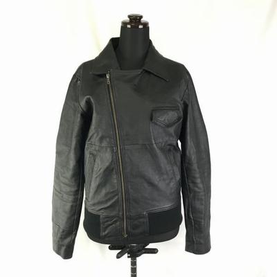 Genuine Leather Riders Jacket 36 S Women Black Pockets Both Sides/Chest Pocket(USED)