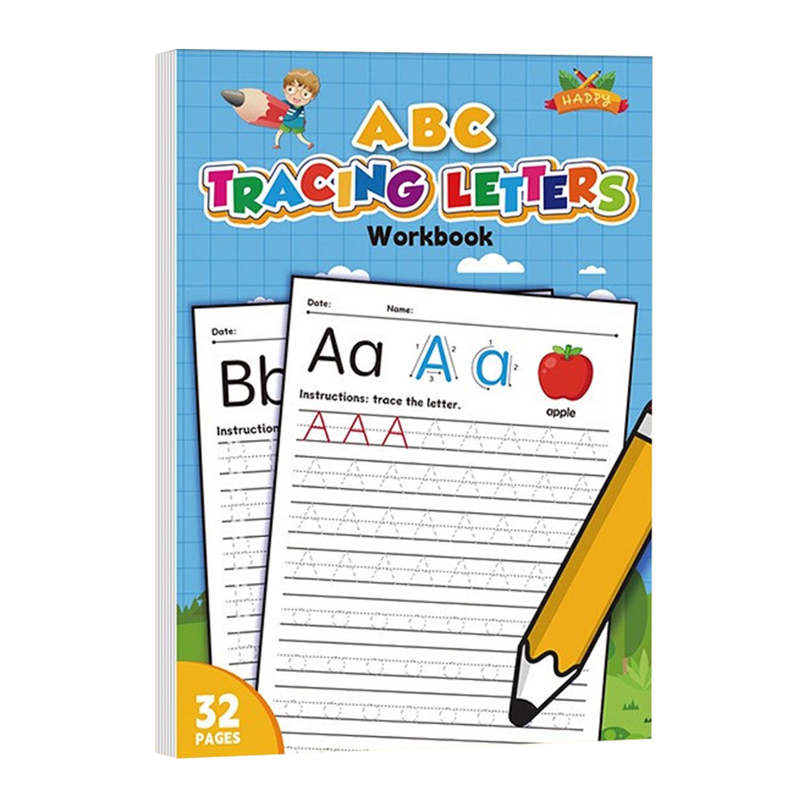 

English Letter Red Coloring Exercise Book, Kindergarten Early Education Enlightenment, Pen Control Training, Handwriting Practice Book One Size синій