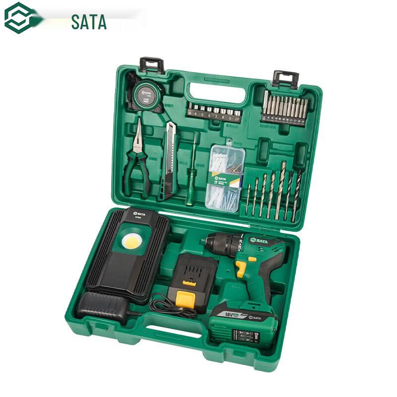 

SATA 51108 18V Cordless Drill 88-Piece Maintenance Set CN plug (adapter included)