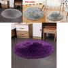 Faux Fur Rug With Machine Washable Circular Design For Bedroom And Living Room Decor