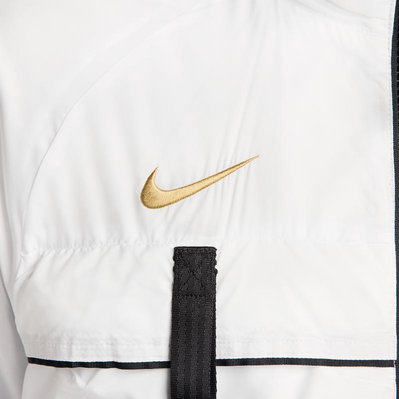 Nike Color Block Logo Embroidery Design Comfortable Stand Collar Long Sleeve Jacket Men Jacket Mountain-White FZ8361-121