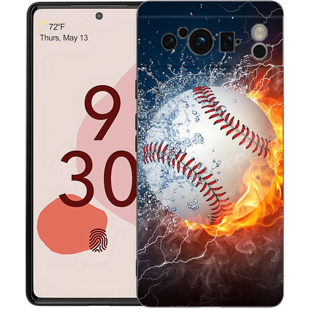 

Baseball Phone Case For Google Pixel 9 8 7 6 Pro XL 8A 6A 7A 5G Soft Shockproof TPU Black Cover Fundas Google Pixel 7