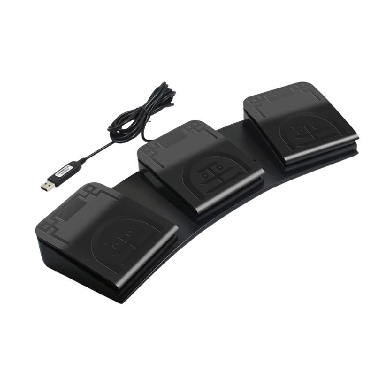 Trojklávesový USB nožní pedál Fotoelektrická/ Mechanická volba pro řízení počítače a automatizaci