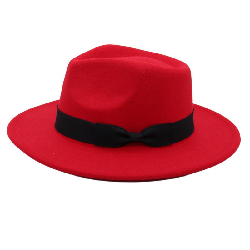 Zylinderhut Shanghai Beach Jazzhut Herren- und Damenhut im ausländischen Stil Filzhut Temperament Imitat Wollhut Chinesischer Stil Tide
