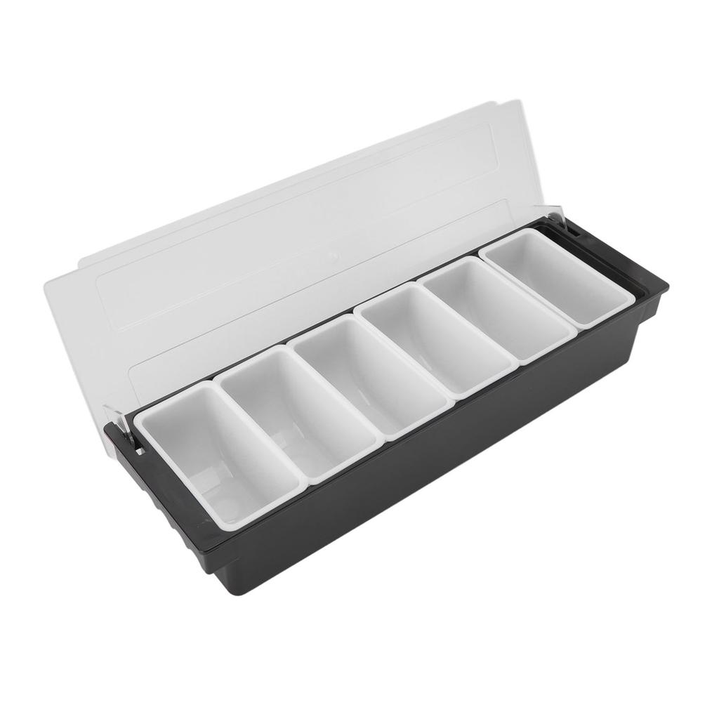 Condiment Caddy Durable Plastic Transparent Lid Detachable Design Multifunction Bar Fruit Caddy for Vege Fruit Seasoning