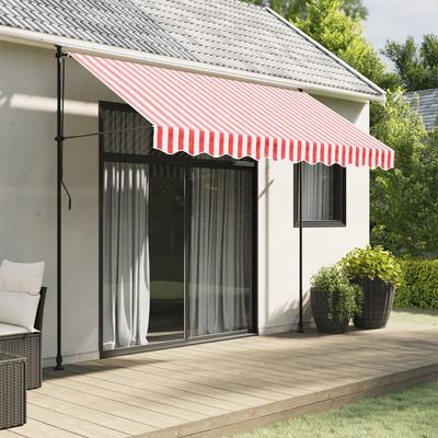 Vidaxl Awning Valance, Red and White Stripes, 3 M