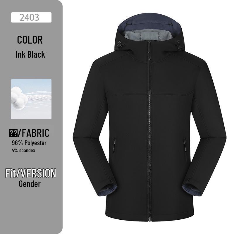Unisex Windproof Softshell Parka: Waterproof Hiking Jacket for Autumn/Winter