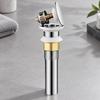 Overflow Basin Drain Stopper PushOperated Washroom Sink with Threaded Body Simple to Install