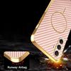 For Samsung Galaxy A16 4G/A16 5G Phone Case Carbon Fiber Textured Electroplated TPU Back Cover