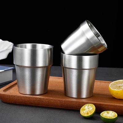 201 Stainless Steel Cup Stackable Drinking Mug Double Wall Vacuum Insulated Coffee Cup Reusable Drinkware for Home Camping Outdoor Activities