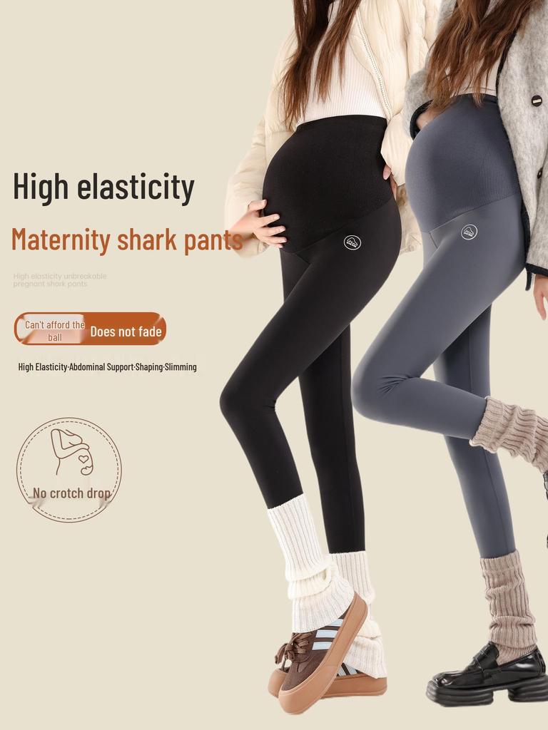Popular Maternity Yoga Leggings: Thick, Velvet, Abdominal Support for Spring/Autumn
