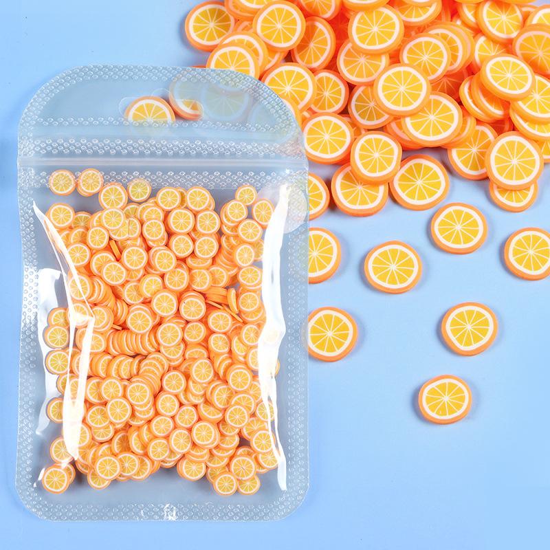 10G 3D Fruit Series Soft Clay Slice Strawberry Lemon Nail Glitter Nail Art Deco Design DIY Nail Art Supplies