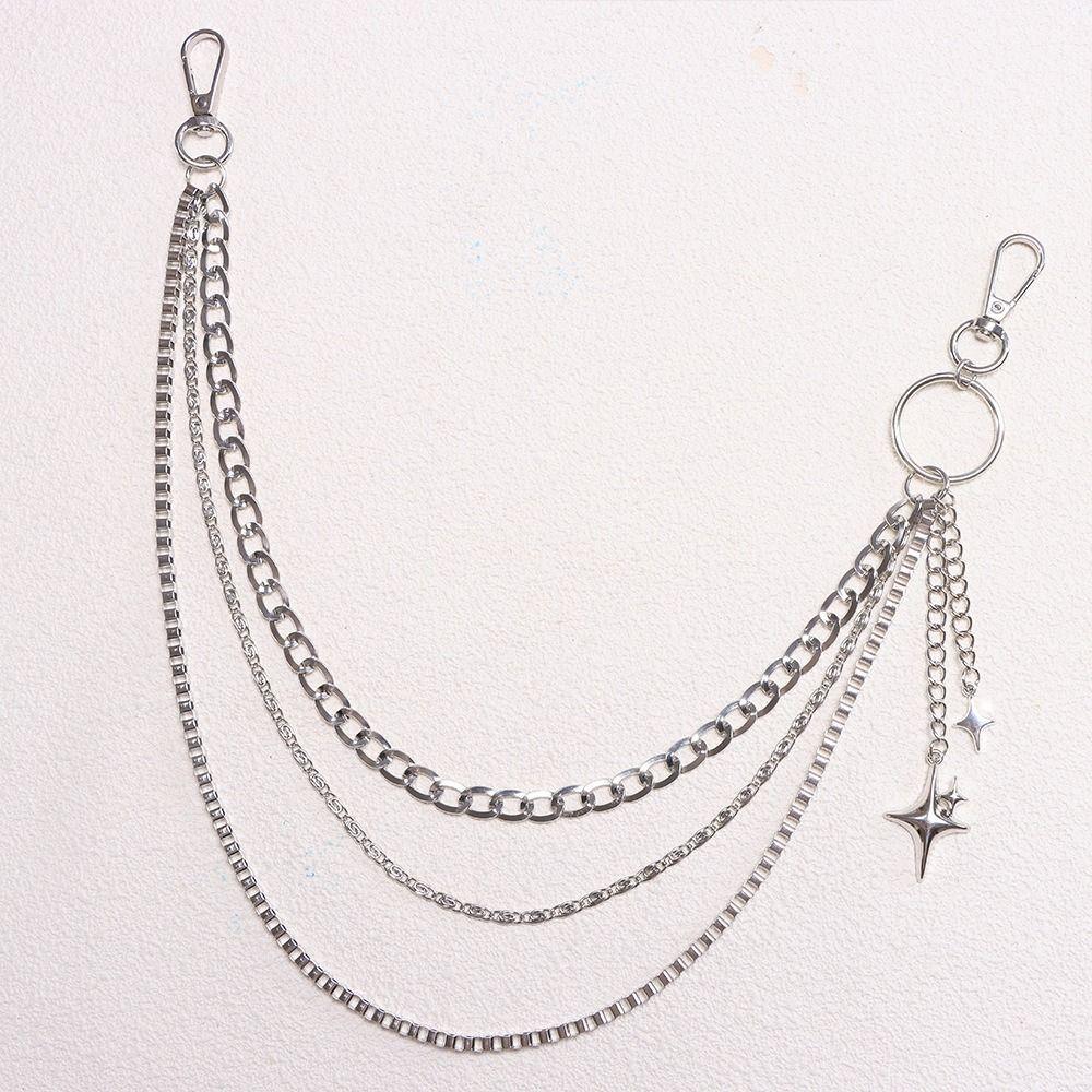 Punk Metal Pant Chain Multi-layer Street Waist Chain Vintage Pants Waist Belt  Gift