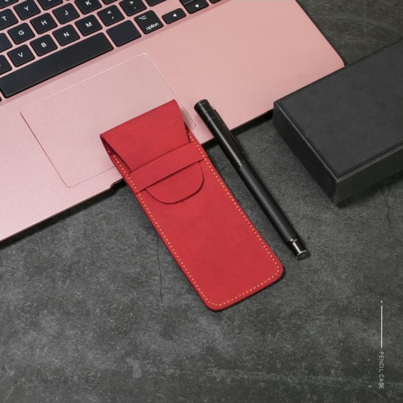 Retro Pen Bag School Pencil Organizers Leather Pencil Case For Erasers Markers Scissors Storage