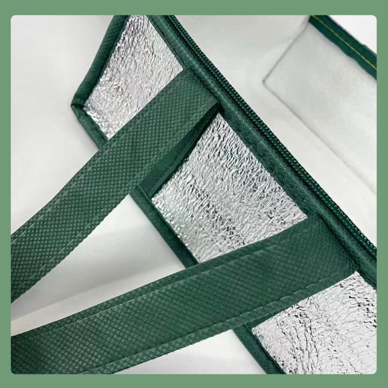 Pizza Aluminum Foil Delivery Bags Insulation Folding Picnic Portable Ice Food Thermal Bag Food Delivery Drink Carrier Insulated Pockets Cake Tote Bag