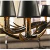 Retro Style Antler Resin With Lampshade Chandelier For Living Room Dining Room  Sweep Gold Spray Paint Indoor Modern Home Decor
