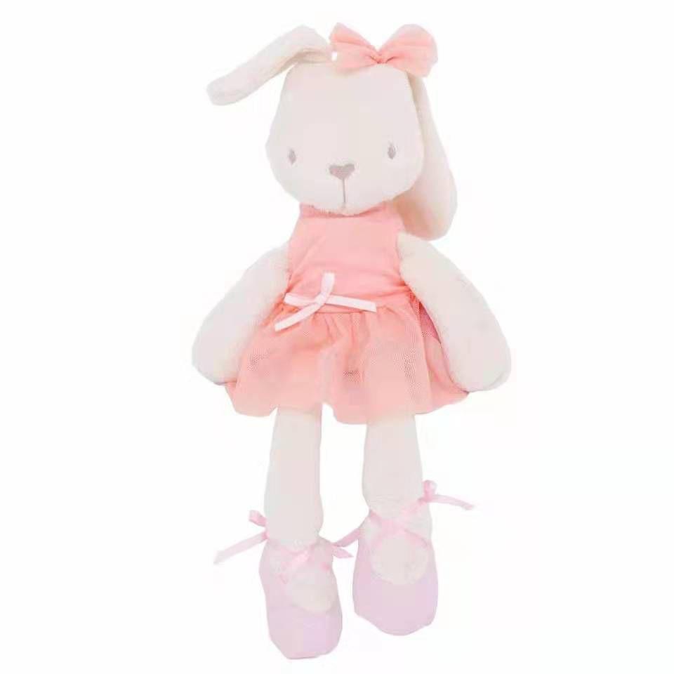Soft And Cuddly Long Ear Bunny Rabbit Bear Plush Doll Perfect For Baby Sleep Comfort!