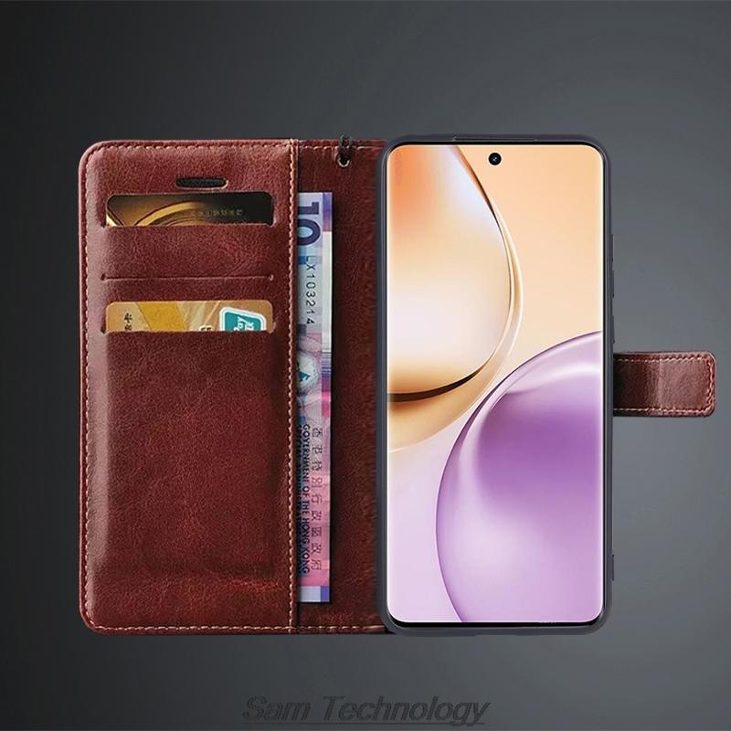 Etui na karty do OPPO Realme 14 Pro / Realme14 Pro Etui ze skóry PU Retro Portfel Etui na telefon Biznes Fundas Coque