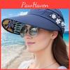 Flower Visor Beaded Vibrant Decor Hat Foldable Uv Protection Trendy Solid Color Sun Hat For Summer Sun Protection And Fashion