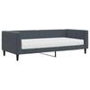 Vidaxl Sofa Z Materacem Do Spania, Ciemnoszara, 90X200 Cm, Aksamit