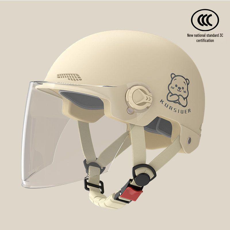 3C Certified Women's Electric Vehicle Summer Helmet with Sun Protection - Lightweight, Universal Fit