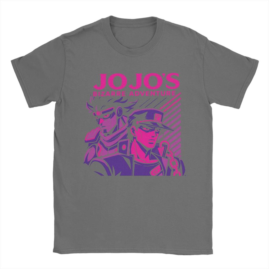 Kujo Jotaro JoJos Bizarre Adventure T Shirts for Unisex Pure Cotton TShirts Round Collar Tee Shirt Short Sleeve Clothing Summer