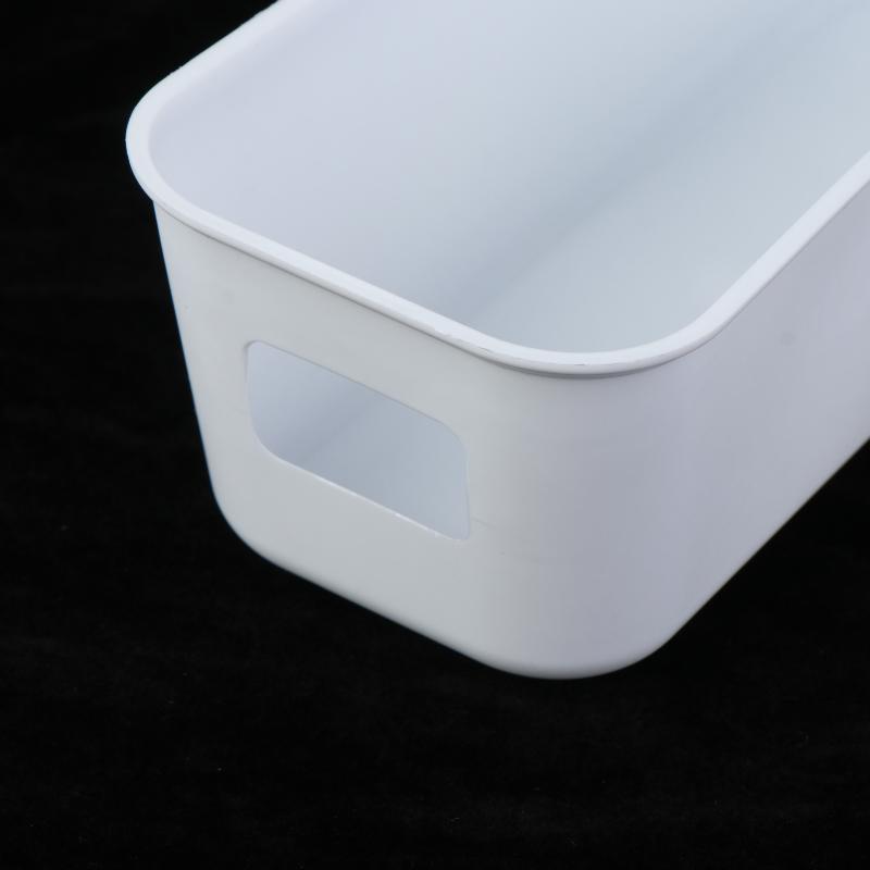 4Pcs Plastic Storage Boxes White Suitable For Drawer Shelf Wardrobe Office Bedside Store Phone Cases Socks Space-Saving
