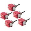5Pcs ONON 2 Position Toggle Switch 3PDT 9 Pin 6mm 2A250VAC 5A125VAC