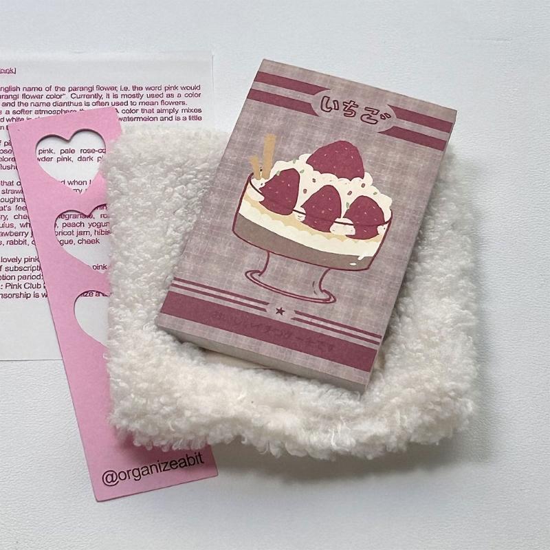 Cute Fruit Pattern Theme Design Reusable Stick Note Selves Adhesive Write Pad Removable for Journaling Office School