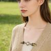 Stylish Cats Eye Gemstones Sweater Clip For Women Practical Shawl Holder And Skirt Waist Fixing Pin Trendy Layering Clip