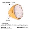 Stainless Steel Natural Stone Exaggerated Ring, High-end Ring, Titanium Steel Hand Accessory