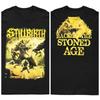 2025 New STILLBIRTH - Back To The Stoned Age Printed Unisex Street Fashion Trend Short Sleeved Pure Cotton Round Neck