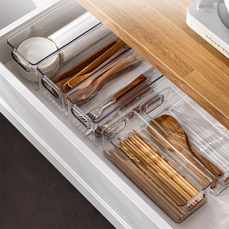 Acrylic Long Narrow Snack Storage Box for Fridge or Cabinet