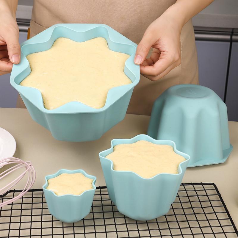 Stampo Ottagonale in Silicone per Alimenti Antiaderente Strumenti da Forno per Mousse, Budino, Pasticceria e Preparazione di Dolci