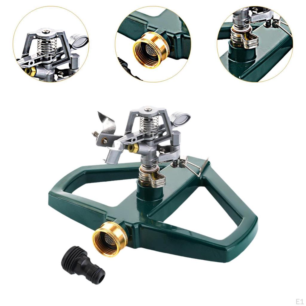 Garten Rasensprenger Bewässerungssystem Pulsierend mit Metallfuß 360° Drehung für