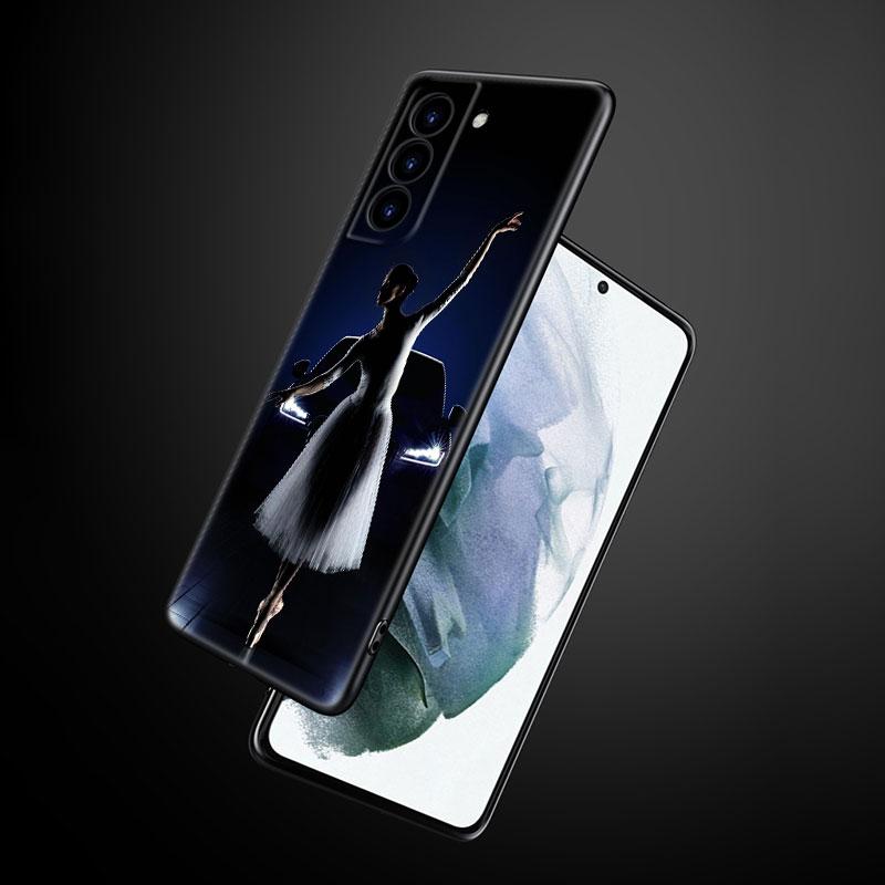 Ballet Dancer Phone Case For Samsung Galaxy S22 Pro S21 S20 Ultra FE S10 Lite 5G S10E S9 S8 Plus Soft TPU Black Cover