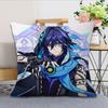 Ororon Genshin Impact Pillow Case Fan Style Square Home Decor Cushion Cover Design Printed