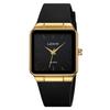 Langjue Fashion Square Men'S Watch Selection Men'S Watch Simple Quartz Watch Men'S Silicone Strap Watch