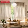 1PC Nuan Series Cream Style Semi Blackout Curtains Japanese Imitation Linen Thick Curtains for Bedroom Living Room Balcony Window for Home Decor