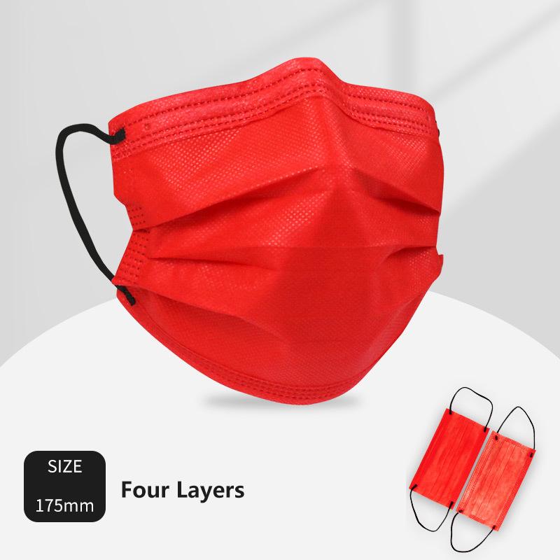 50 stk 3/4 lags maske ansiktsmasker smelteblåst stoff engangs sikkerhet støvbeskyttende masker voksne ikke-vevd øreløkke masque