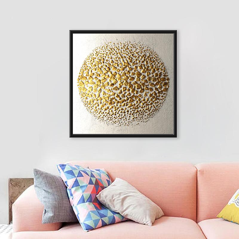 WCIC Yeni Beyaz Kanvas Altın Yaprak Serisi Garip Desen Ev Dekorasyon Boyama Duvar Dekorasyonu Asılı Boyama