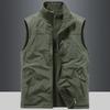 Men's Double Sided Vest Men's Outdoor Sports Vest Plus Velvet Vest Sleeveless Jacket
