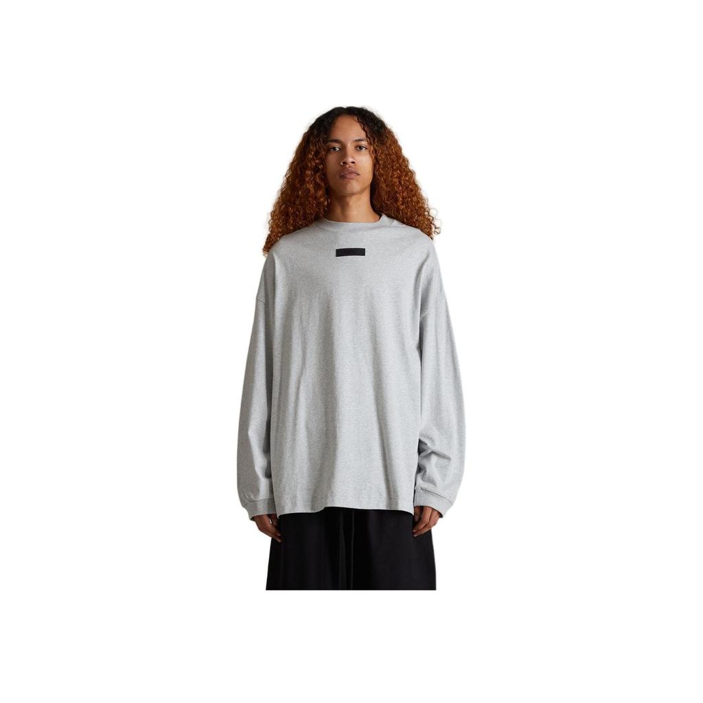 Fear of God Essentials Long-Sleeve Shirt II Light Heather Grey Men Tops 125SP244206F
