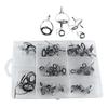 60Pcs Sturdy Fishing Rod Guis Pole Tip Repair Kit Rod DIY Eye Rings