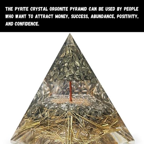 Kristallpyramide Pyritbaum Vastu-Pyramide für Geld, Glück, Wohlstand, Positivität, Ruhm, Vastu Reiki-Heilung, Reichtum und Überfluss