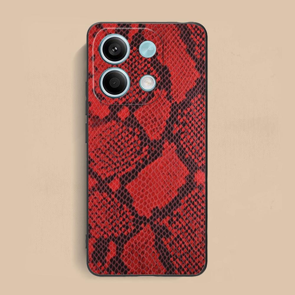 Luxury Snake Skin Texture Phone Case for Xiaomi Redmi Note 14 13 12 11 S Pro Plus 4G 5G Colorful Printing Cover Cover Cellphones