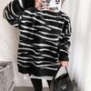 TonLion Women's Animal Print Crew Neck Pullover Sweater