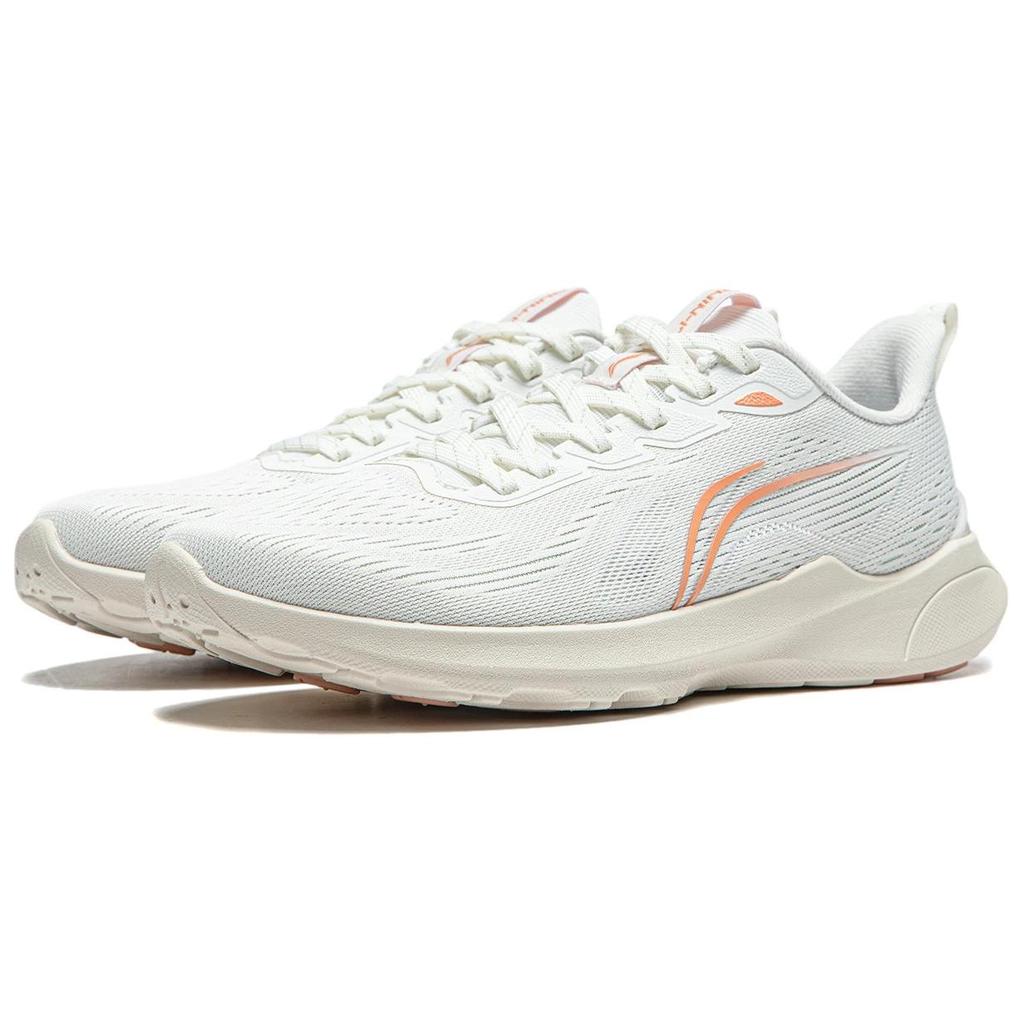 New LiNing Qingyi Shock Absorbers With Slip Resistant Features Low Top Running Shoes Women's White Orange ARSU016-2